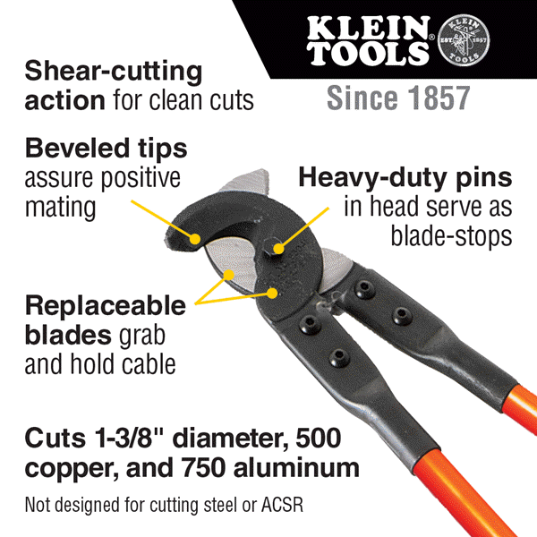 Klein 63041  Standard Cable Cutter, 25-Inch