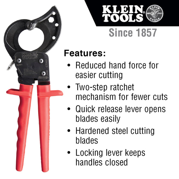 Klein 63060 Ratcheting Cable Cutter