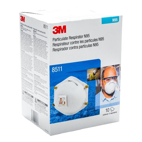 3M 8511 Cool Flow™ Valve Particulate Respirator, N95  (Box of 10)