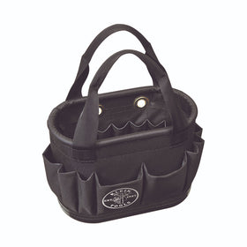 Klein 5144BHB14OS Hard-Body Bucket, 29-Pocket Aerial Bucket, Black