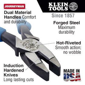 Klein J2000-9NE Lineman's Pliers, 9-Inch, Journeyman Handle