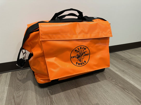 Klein 5181ORA Tool Bag, Vinyl Equipment Bag, Orange, Large