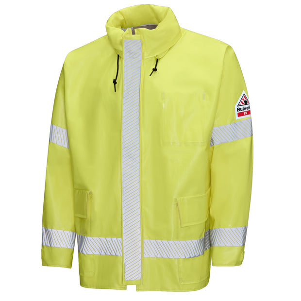 Bulwark JXN6YE FR Hi-Vis Rain Jacket, Yellow/Green