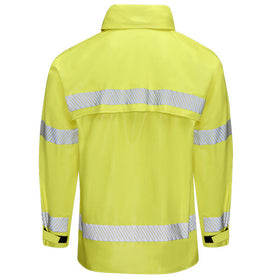 Bulwark JXN6YE FR Hi-Vis Rain Jacket, Yellow/Green