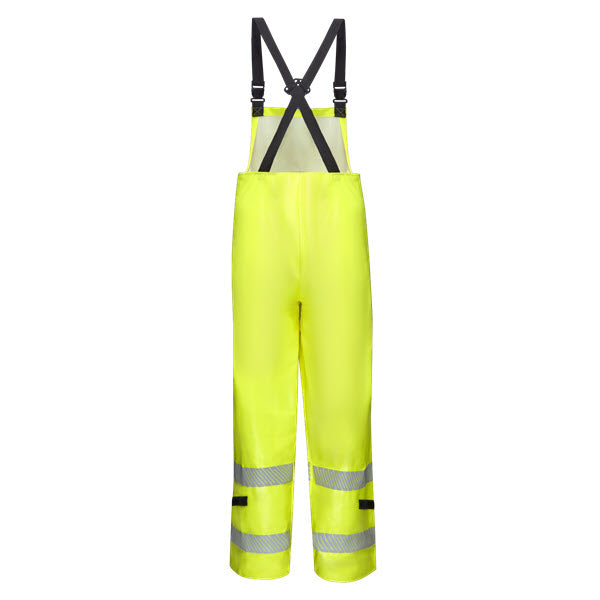 Bulwark BXN6YE FR Hi-Vis Rain Bib Overall, Yellow/Green