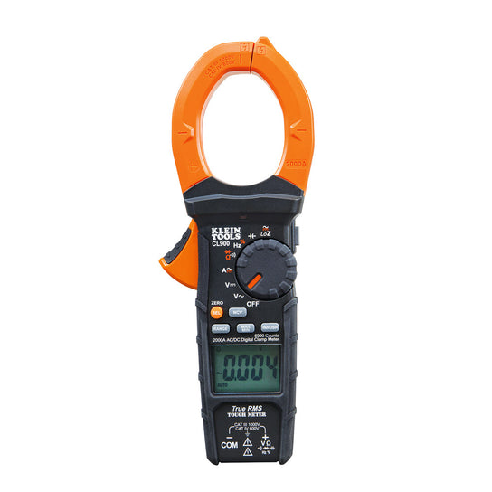 Klein CL900 Digital Clamp Meter, AC Auto-Range TRMS, Low Impedance (LoZ), 2000 Amp