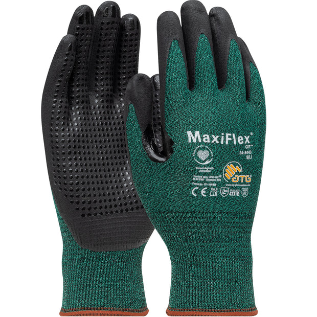 Maxiflex 34-8443 MaxiFlex® Cut™ Seamless Knit Glove w/ Nitrile Coated Grip