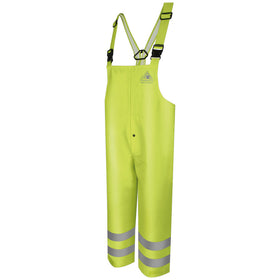 Bulwark BXN4YE Men's FR Hi-Visibility Rain Bib Overalls