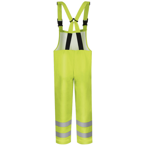 Bulwark BXN4YE Men's FR Hi-Visibility Rain Bib Overalls