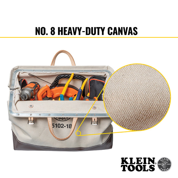 Klein 5102-18 Canvas Tool Bag, 18-inch