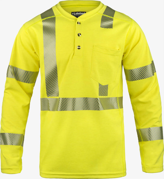 Lakeland HSAT29RT High Performance Hi-Vis FR Long Sleeve Knit Henley