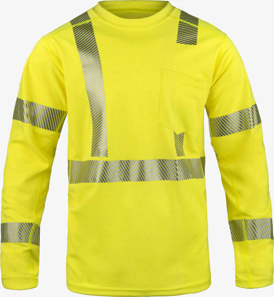 Lakeland LSCAT29RT High Performance FR Long Sleeve Hi-Vis Knit Crew Shirt