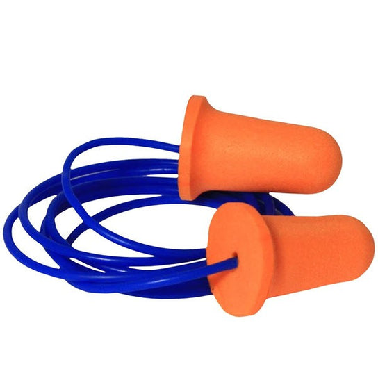 Radians FP81 Orange Bell Shape Disposable Corded Foam Earplugs (Box of 100)