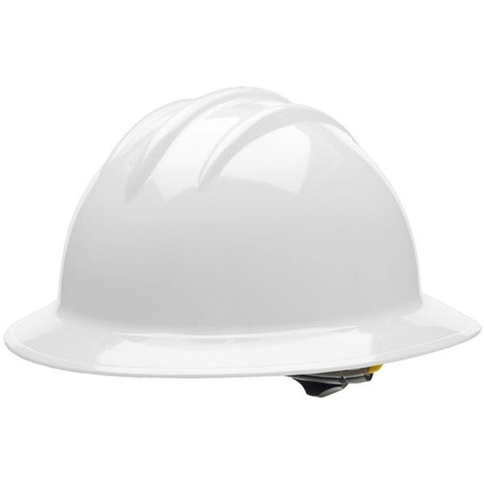 Bullard C33WHR White 6pt Ratchet Full Brim Classic Hard Hat