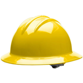 Bullard C33YLR Yellow 6pt Ratchet Full Brim Classic Hard Hat