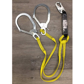 Buckingham 5V6116D+HS1 6' Double Lanyard with Two Large Snap Hooks # 30342 Meets ASTM Arc Rated F887