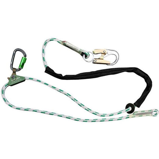 Buckingham 9A4+R-8 8' Tower Rope Buck Adjuster Lanyard with Kevlar with Alum. Comp. F887 (Rope Lanyard)