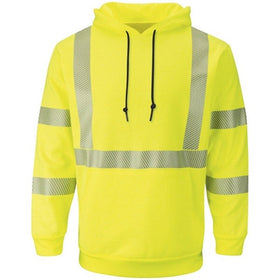 Bulwark SMH4HV Men's Fleece FR Hi-Visibility Pullover Hooded Sweatshirt