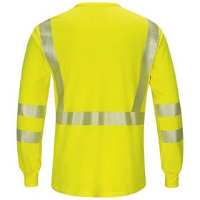 Bulwark SMK8HV Men's Lightweight FR Hi-Visibility Long Sleeve T-Shirt