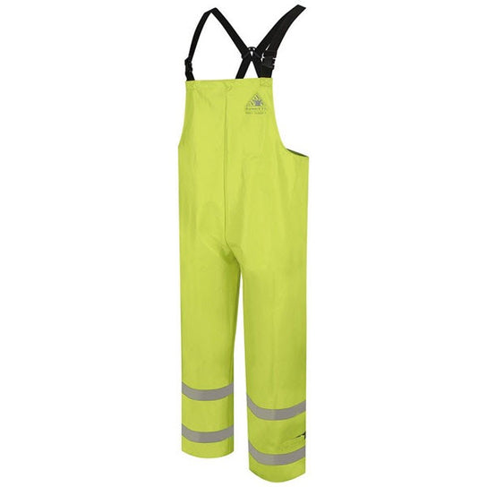 Bulwark BXN6YE FR Hi-Vis Rain Bib Overall, Yellow/Green