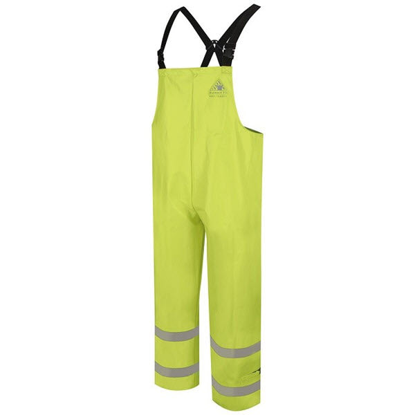 Bulwark BXN6YE FR Hi-Vis Rain Bib Overall, Yellow/Green