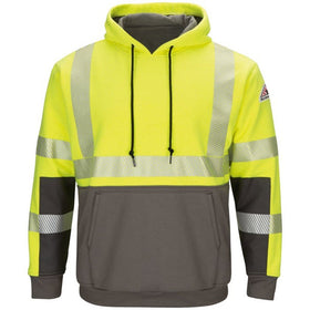 Bulwark SMB4HG Hi-Visibility Color Block Hooded FR Sweatshirt