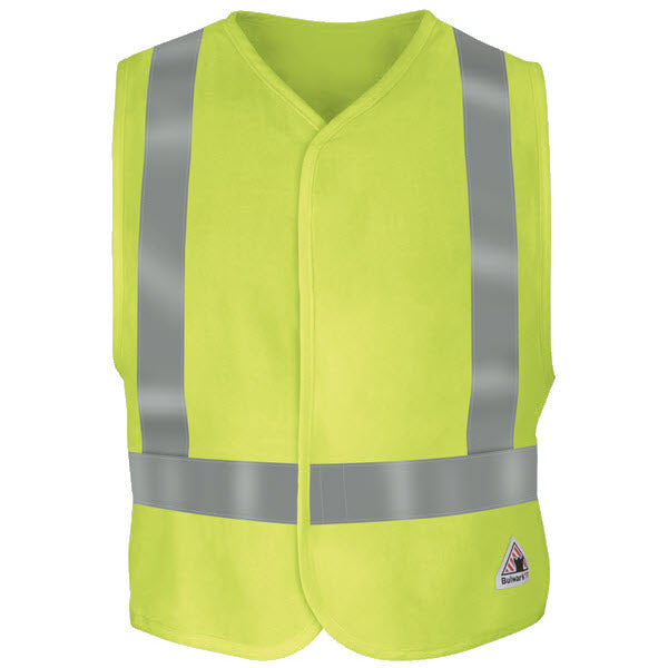 Bulwark VMV4HV Men's FR Hi-Visibility Safety Vest, Arc Rating ATPV 9 cal/cm2