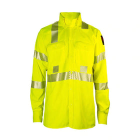 DRIFIRE DF2-AX3-324LS-HY Long Sleeve FR Button Down with Airex Tape Hi-Vis Work Shirt, Yellow