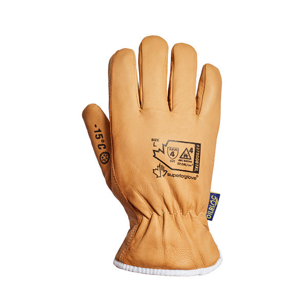 Superior Glove 378GOBTKL Endura®Arc Flash Goat-Grain Winter Drivers Glove, Waterstop™ / Oilbloc™